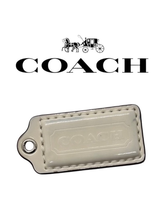 Coach Handbags - Coach Off White Patent Leather Purse Hangtag